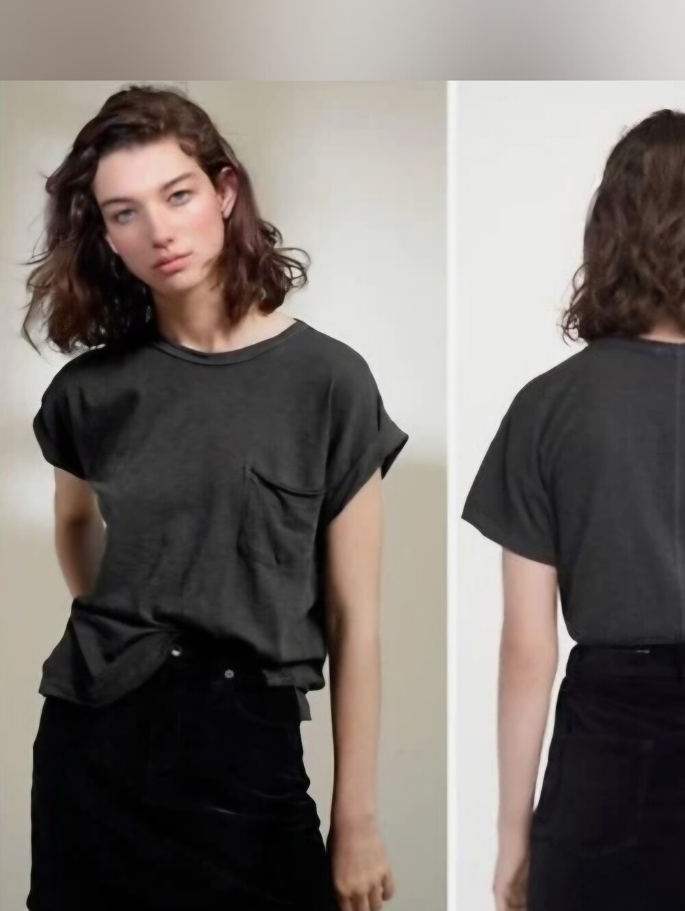 Rag & Bone Dive Black Velvet Skirt